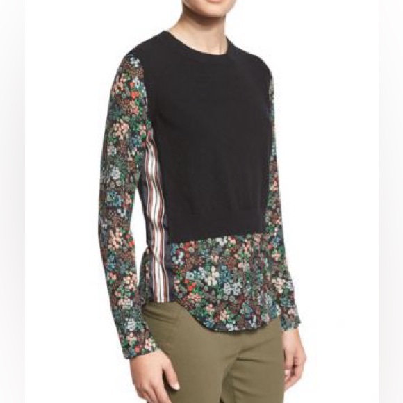 Veronica Beard Mellow Mixed Media Cashmere Sweater - Picture 2 of 11